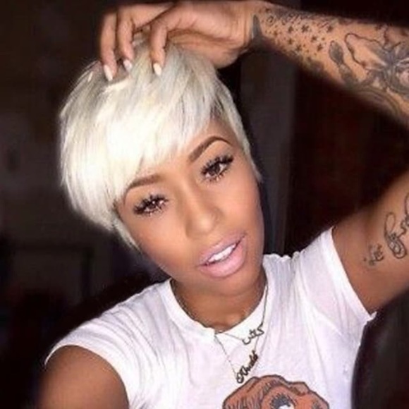 Other - Short Platinum Blonde Pixie Cut Wig Sheer Beauté